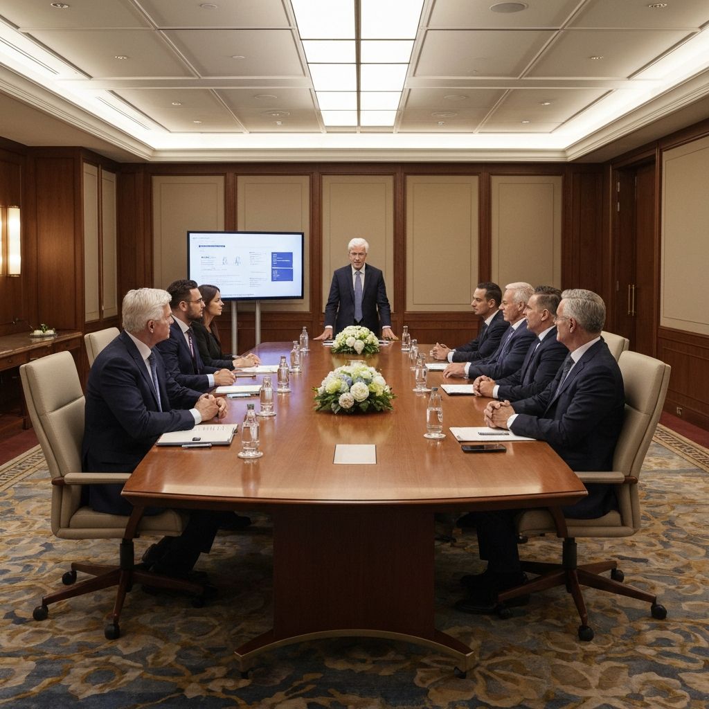 Established business executives in boardroom managing comprehensive accounting in Thailand