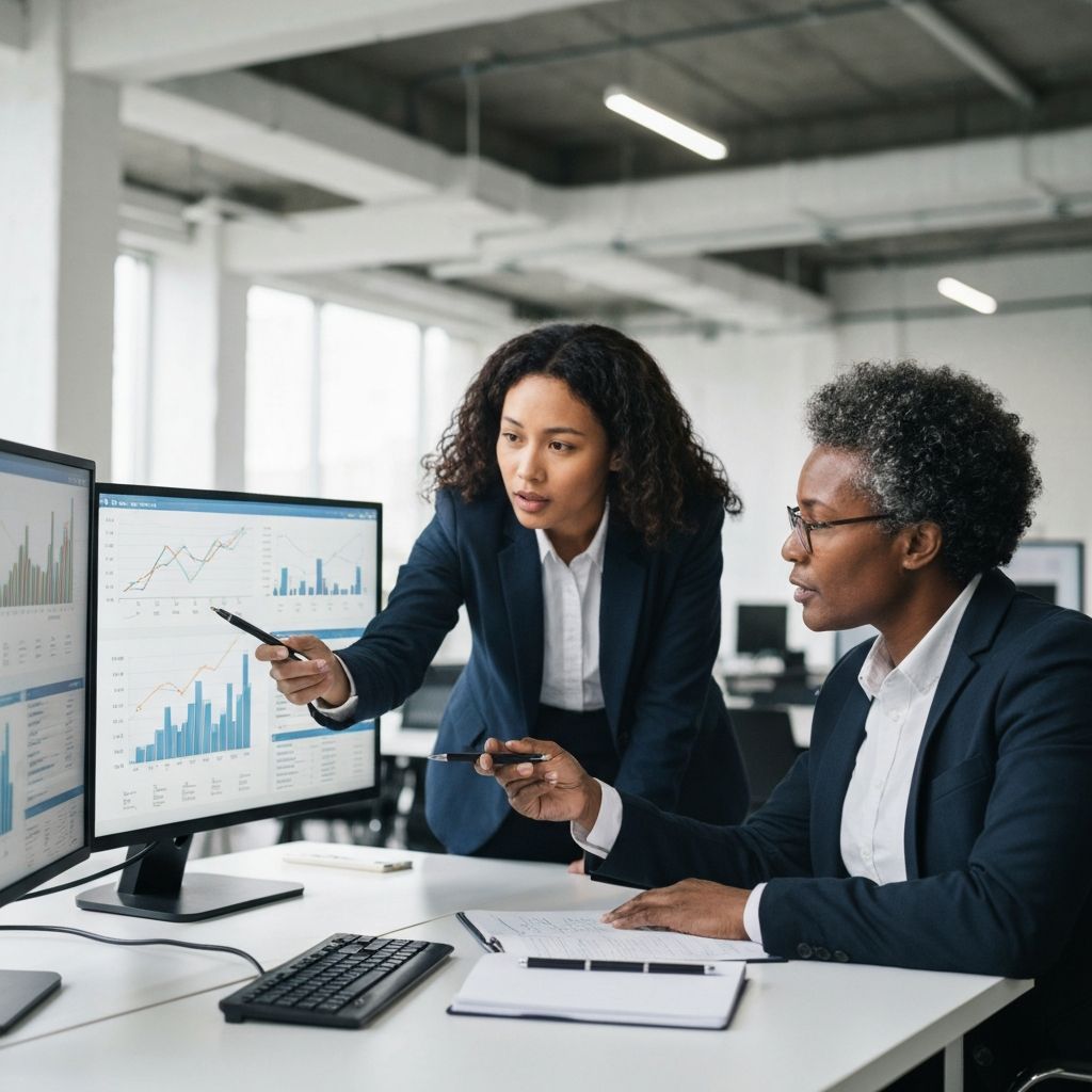 Growing business team analyzing financial data in Thailand